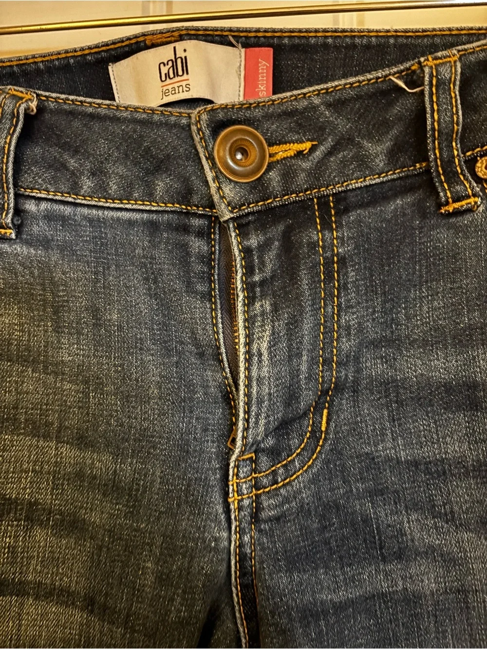 CAbi Dark Blue Cropped Skinny Jeans